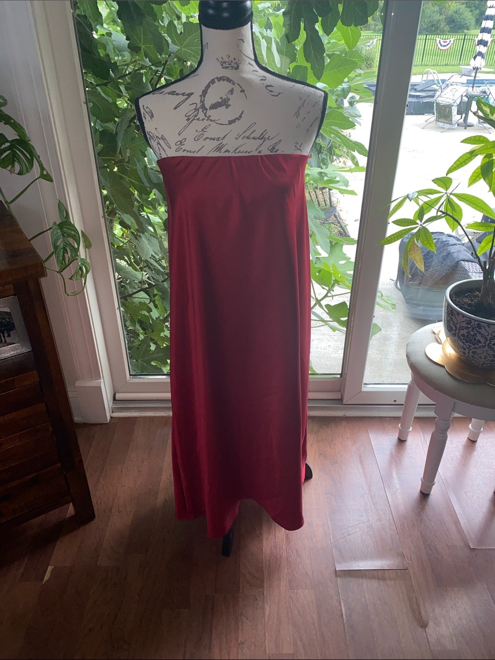 Red Maxi Skirt